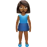 Woman Standing: Medium-Dark Skin Tone Emoji 🧍🏾‍♀️ image - Apple style