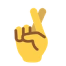 人差し指と中指を交差させた手 Emoji 🤞 image - Skype style