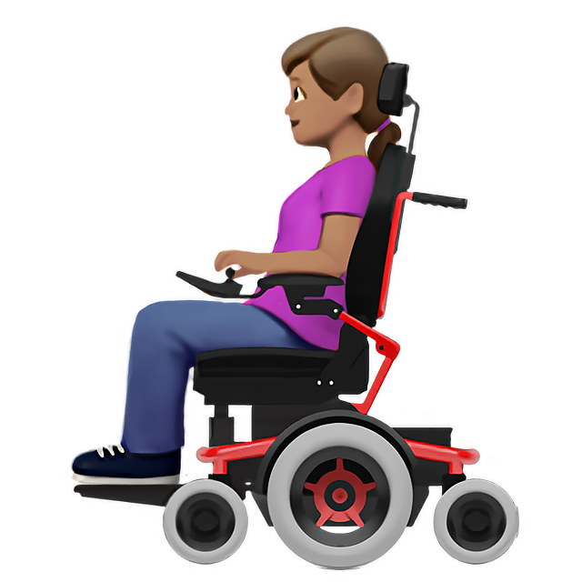Woman In Motorized Wheelchair: Medium Skin Tone