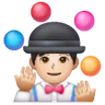 Man Juggling: Light Skin Tone Emoji 🤹🏻‍♂️ image - Samsung style