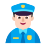 Man Police Officer: Light Skin Tone Emoji 👮🏻‍♂️ image - Microsoft Classic 2D style