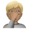 Person Facepalming: Medium-Light Skin Tone Emoji 🤦🏼 image - Huawei Harmony OS style