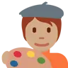 Artist: Medium Skin Tone Emoji 🧑🏽‍🎨 image - Twitter / X (Twemoji) style