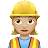 Woman Construction Worker: Medium-Light Skin Tone