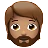 Person: Medium Skin Tone, Beard