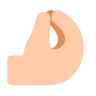 Pinched Fingers: Light Skin Tone Emoji 🤌🏻 image - Tossface style
