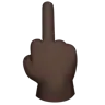 Middle Finger: Dark Skin Tone Emoji 🖕🏿 image - Apple style
