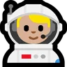 Man Astronaut: Medium-Light Skin Tone Emoji 👨🏼‍🚀 image - Microsoft Windows 10 Segoe UI Emoji style