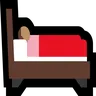 Person In Bed: Medium Skin Tone Emoji 🛌🏽 image - Microsoft Windows 10 Segoe UI Emoji style