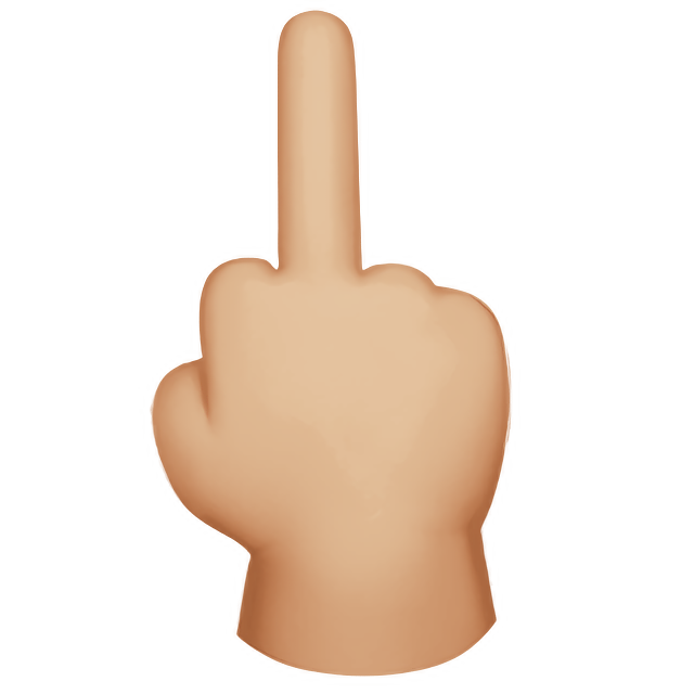 Middle Finger: Medium-Light Skin Tone
