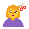 Woman Getting Haircut Emoji 💇‍♀️ image - Microsoft Classic 2D style