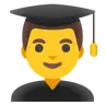 Man Student Emoji 👨‍🎓 image - Google Noto Color style
