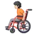 Person In Manual Wheelchair: Light Skin Tone