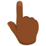 Backhand Index Pointing Up: Medium-Dark Skin Tone Emoji 👆🏾 image - Facebook Messenger (2016) style