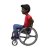 Man In Manual Wheelchair: Dark Skin Tone