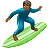 Man Surfing: Medium-Dark Skin Tone