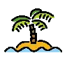Desert Island Emoji 🏝 image - OpenMoji style