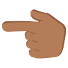 Backhand Index Pointing Left: Medium-Dark Skin Tone Emoji 👈🏾 image - EmojiTwo style