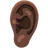 Ear: Dark Skin Tone