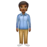Person Standing: Medium-Dark Skin Tone Emoji 🧍🏾 image - WhatsApp style