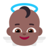 Baby Angel: Medium-Dark Skin Tone Emoji 👼🏾 image - Microsoft Classic 2D style