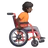 Person In Manual Wheelchair Facing Right: Dark Skin Tone
