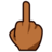 Middle Finger: Medium-Dark Skin Tone