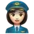 Woman Pilot: Light Skin Tone