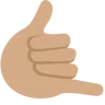 Call Me Hand: Medium Skin Tone Emoji 🤙🏽 image - Twitter / X (Twemoji) style