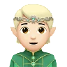 Elf: Light Skin Tone Emoji 🧝🏻 image - Apple style