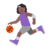 Woman Bouncing Ball: Medium-Dark Skin Tone