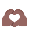 Heart Hands: Medium-Dark Skin Tone Emoji 🫶🏾 image - Microsoft Classic 2D style