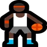 Person Bouncing Ball: Dark Skin Tone Emoji ⛹🏿 image - Microsoft Windows 10 Segoe UI Emoji style