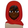 Woman With Headscarf: Dark Skin Tone Emoji 🧕🏿 image - Emojidex style
