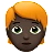 Person: Dark Skin Tone, Red Hair