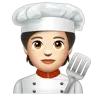 Cook: Light Skin Tone Emoji 🧑🏻‍🍳 image - WhatsApp style