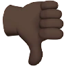 Thumbs Down: Dark Skin Tone Emoji 👎🏿 image - Apple style