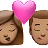 Kiss: Woman, Man, Medium Skin Tone