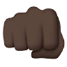 Oncoming Fist: Dark Skin Tone Emoji 👊🏿 image - Apple style