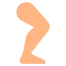 Leg: Medium-Light Skin Tone Emoji 🦵🏼 image - Tossface style