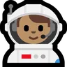 Man Astronaut: Medium Skin Tone Emoji 👨🏽‍🚀 image - Microsoft Windows 10 Segoe UI Emoji style