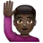 Man Raising Hand: Dark Skin Tone
