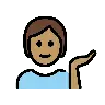 Person Tipping Hand: Medium Skin Tone Emoji 💁🏽 image - OpenMoji style