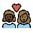 Couple With Heart: Woman, Woman, Dark Skin Tone, Medium-Dark Skin Tone