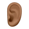 Ear: Medium-Dark Skin Tone Emoji 👂🏾 image - Samsung style