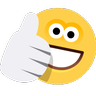Signe du pouce vers le haut Emoji 👍 image - Skype style