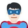 Man Superhero: Light Skin Tone Emoji 🦸🏻‍♂️ image - Twitter / X (Twemoji) style