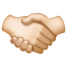 Handshake: Light Skin Tone Emoji 🤝🏻 image - Samsung style
