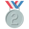 2位メダル Emoji 🥈 image - EmojiTwo style