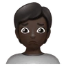Person Frowning: Dark Skin Tone Emoji 🙍🏿 image - Huawei Harmony OS style